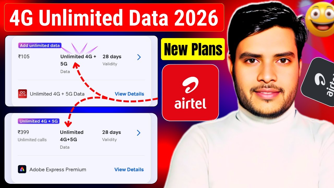 airtel 4g unlimited data plan| airtel new unlimited data plan| airtel new recharge plan 2026