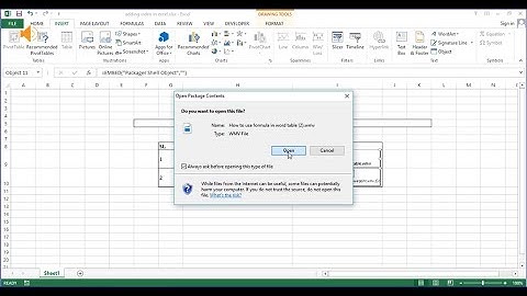 Add video into spreadsheet