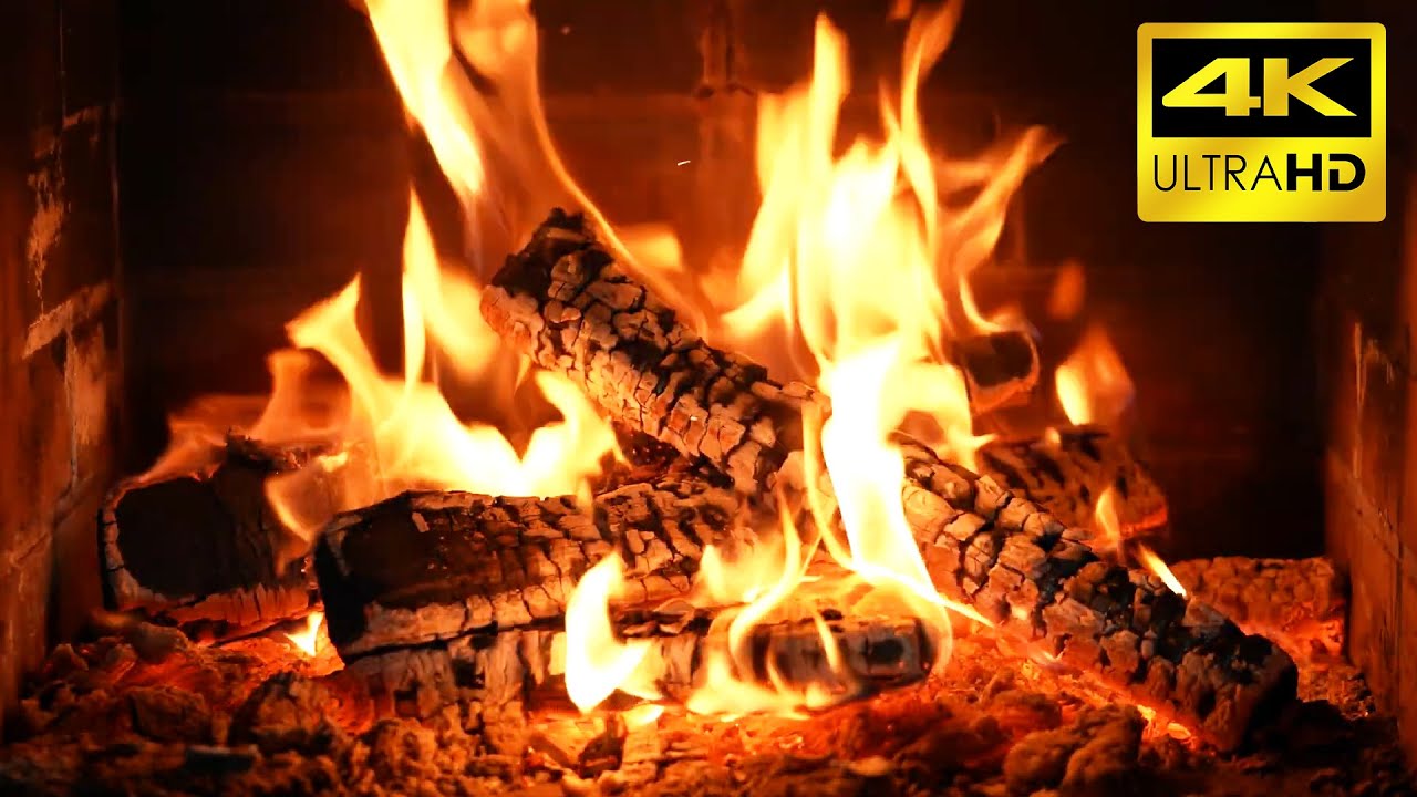 🔥 Cozy Fireplace 4K (12 HOURS). Fireplace with Crackling Fire Sounds. Fireplace Burning 4K