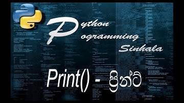 print function - ප්‍රින්ට් function - python sinhala  -python programming sinhala