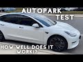 Testing Out The AutoPark Feature In My New 2021 Tesla Model 3 Performance