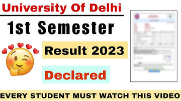 DU College | 1st Semester Result 2023 | Du College Update | JK Study Stuff