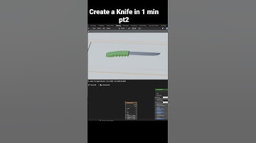 Create a Knife 🔪 in 1 min pt2 #blendertutorial #3d #blender #blender3d