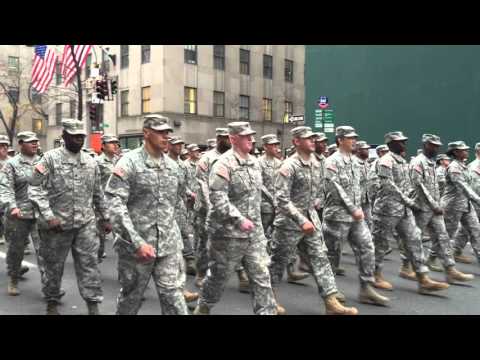 UNITED STATES ARMY SOLDIERS PARTICIPATING IN TODAY'S VETERANS DAY PARADE ON 5TH AVE. IN MANHATTAN.