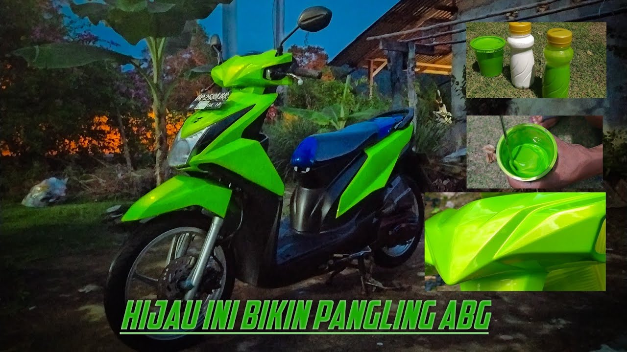 Motor Drag Beat Warna Hijau Toska / Beat Modifikasi Drag Harga Bekas