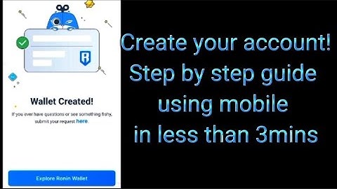 how to create ronin wallet in android