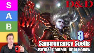 D&D: 8 Sangromancy Spells - Grim Hollow - Partner Content