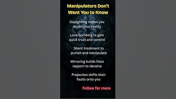 5 Psychological tricks Manipulators Don