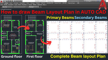 Draw Beam layout in auto cad software | Beam layout | Building plan | Civil engineering | shravan |