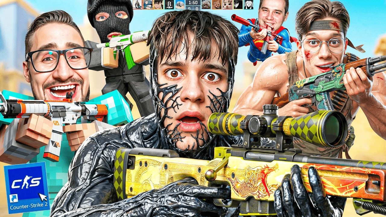 😂ВЕРНУЛИСЬ В УГАРНУЮ БИТВУ 3 НА 3 С РАНДОМНЫМИ МОДЕЛЬКАМИ В CS2!