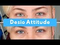 Desio Romanic Blue &amp; Wild Green Contacts on Dark Brown Asian Eyes