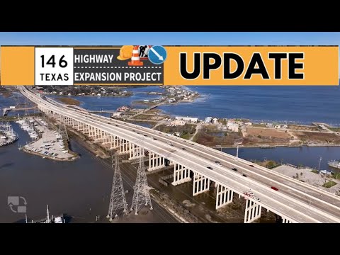 Highway 146 Kemah Bridge Expansion Project | Aerial View by Drone
