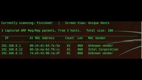 Netdiscover + Nbtscan