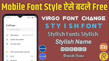 how to change font style | mobile ka font kaise change kare | setting me font kaise change kare app