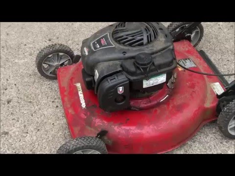 Murray LAWNMOWER Won't start? Briggs and Stratton E-Series 4.50 HP: CABURETOR REMOVAL and CLEANING