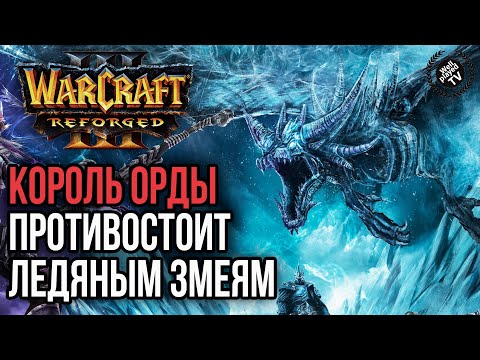 Видео: КОРОЛЬ ОРДЫ ПРОТИВОСТОИТ ЛЕДЯНЫМ ЗМЕЯМ: Warcraft 3 Reforged