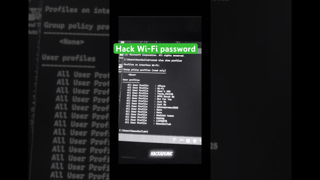 Hack Any Wi-Fi  in 22 Seconds! 💻📶 (No Apps Needed) #coding #windows #hackprotech #wifi #hack #wifi