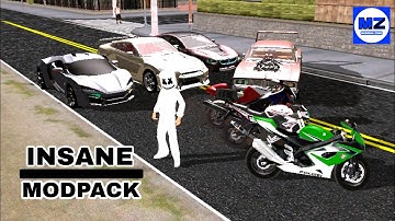 INSANE MODPACK || 250MB|| for gta sa android ||MODDING ZONE