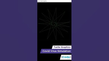 Python Turtle Graphics | Python Turtle COVID VIRUS Simulation |  #Shorts | SimpliCode