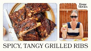 Spicy, Tangy Grilled Ribs (plus a Grilled Zucchini Salad) | Home Movies with Alison Roman image