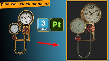 pipe wall clock modeling in 3dsmax