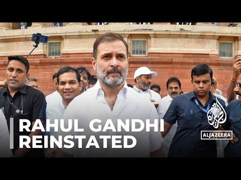 India's opposition leader Rahul Gandhi returns to parliament