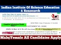 Indian Institute Of Science Education And Research Job Recruitment 2026 Apply Now 