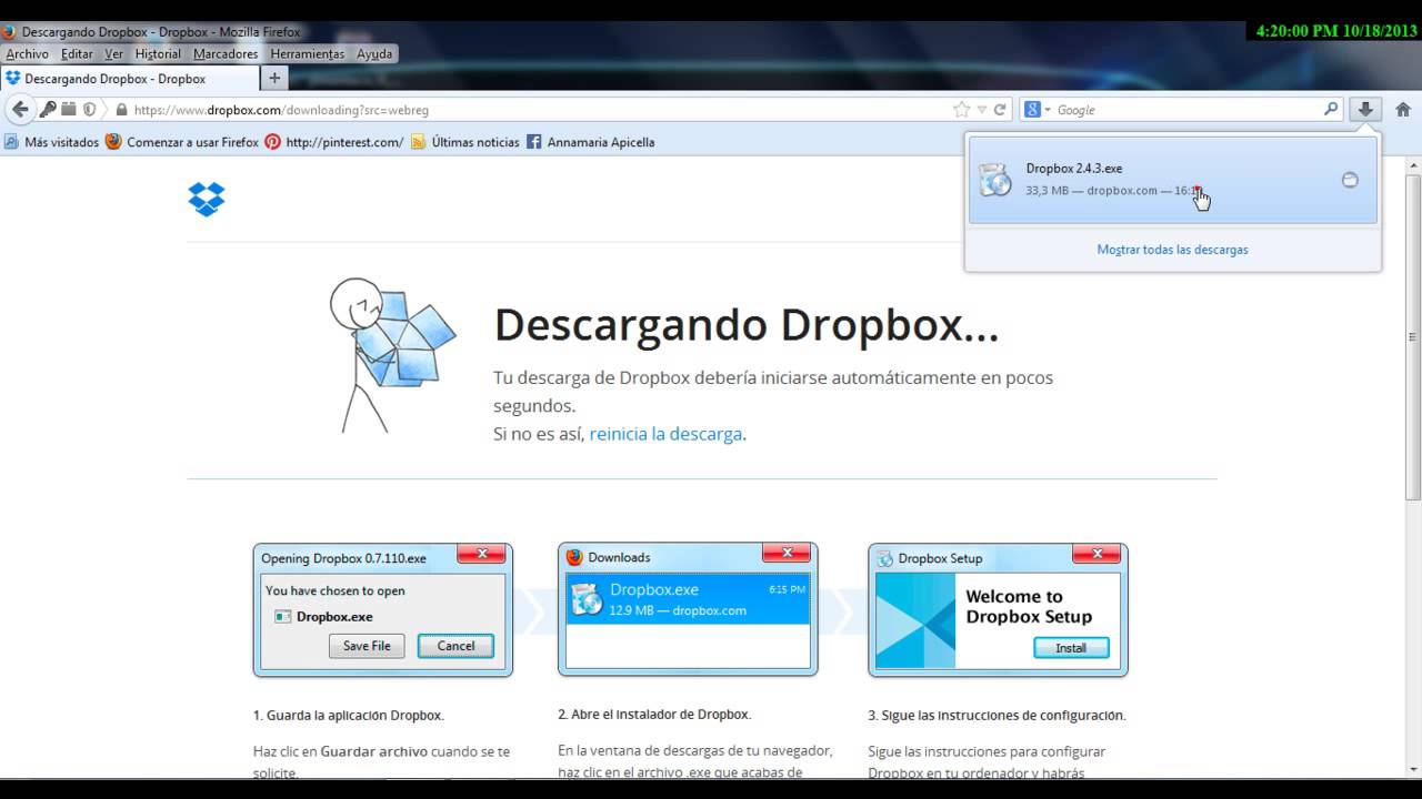 Cómo descargar Dropbox