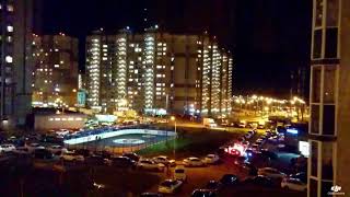 Вечерний час-пик в Новом Домодедово, таймлапс/ Evening rush hour in New Domodedovo, timelapse