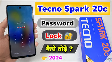 Tecno Spark 20c Password Lock Kaise Tode || Tecno Spark 20c Password Unlock  ⚡⚡
