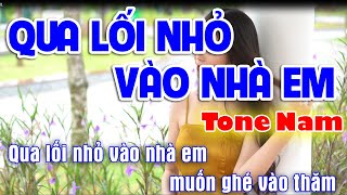 Qua Lối Nhỏ Vào Nhà Em Karaoke Nhạc Sống Tone Nam | Liên Khúc Nhạc Sống Rumba Bolero Hay Nhất 2021