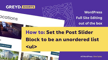 Turn your Post Slider Block into an unordered list in Greyd.Suite for better accessibility