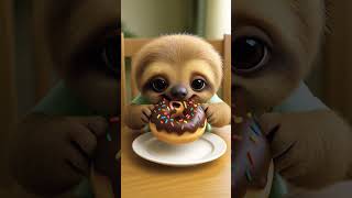 Slothie Enjoying This Slime Donut