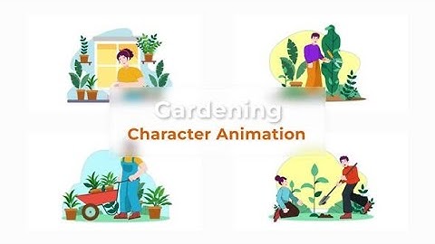 Flat Character Motion Graphic Animation | After Effects Templates | Gardening Character Animation #1