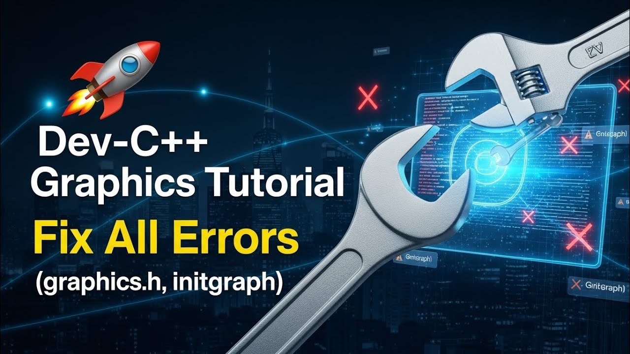 🚀 Dev-C++ Graphics Tutorial | Fix All Errors (graphics.h, initgraph ...