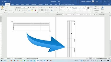 Membuat Tabel Word Menjadi Vertikal / Potrait - Merubah Tabel Landscape Menjadi Potrait