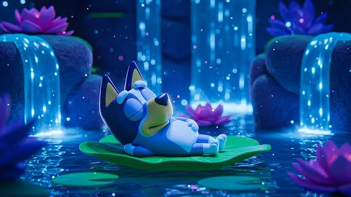 Relax with Bluey 🌿 Piano & Waterfall Sounds for Deep Focus & Sleep 🎶 Study & Unwind