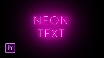 Animeer een NEON TEXT-effect in Premiere Pro