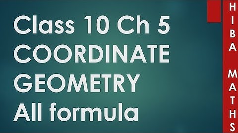 10th maths chapter 5 coordinate geometry all formula tn samacheer hiba maths