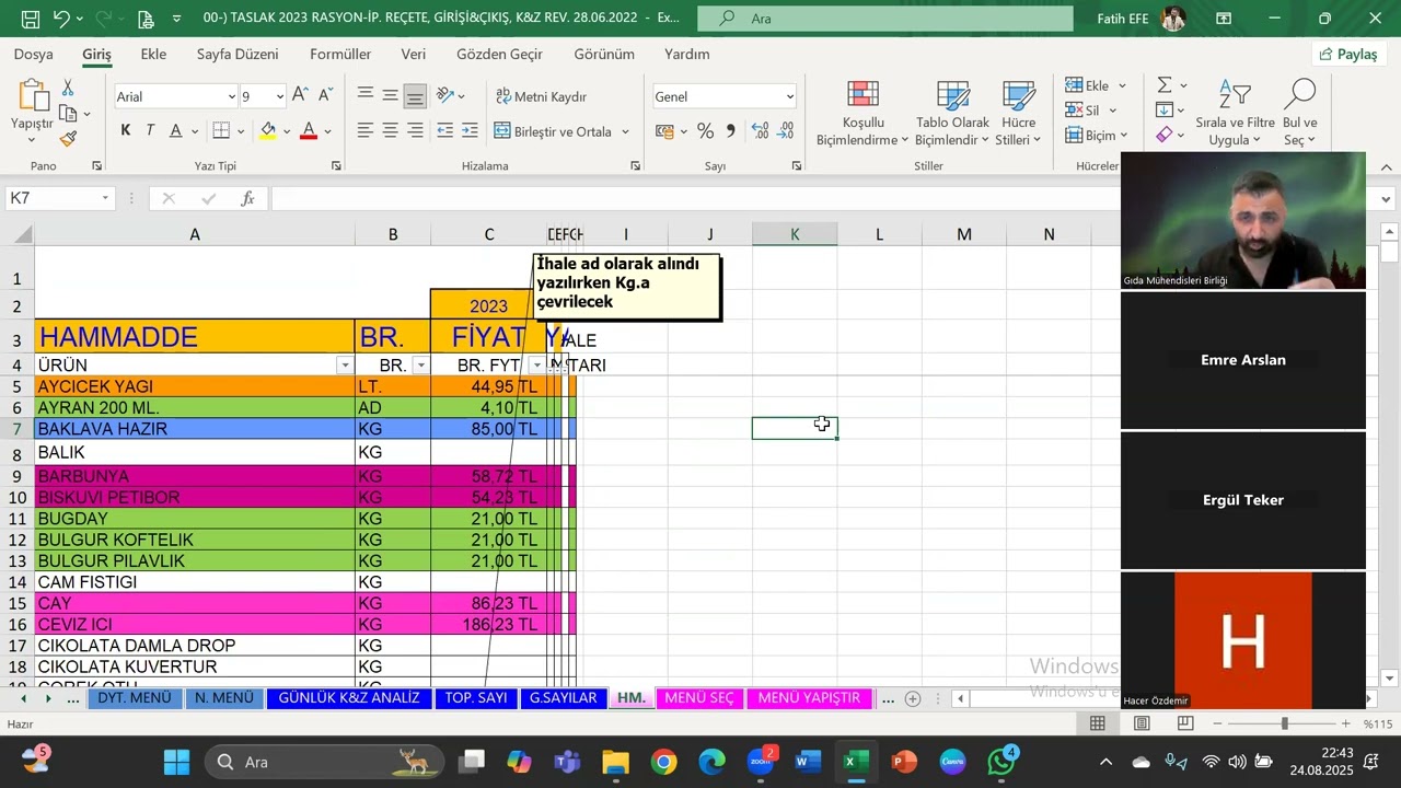 ÜRETİM MALİYET HESAPLAMA VE SİSTEMİ