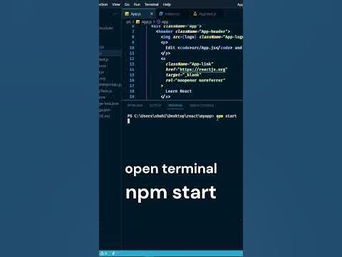 how to run react app using terminal and npm - YouTube