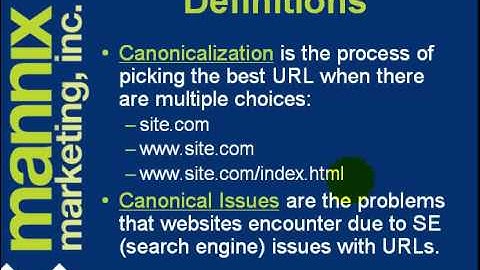 Canonical Issues: Defined & Resolved