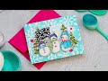 Stenciling with Ink and Glitz Glitter Gel + Simon's January 2022 Card Kit