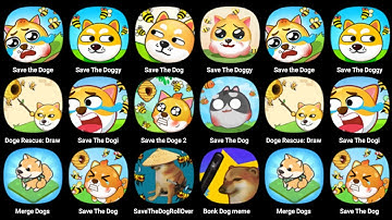 Save The Doge, Save The Doggy, Save The Dog, Bonk Dog Meme, Doge Rescue, Draw To Save, Merge Dogs