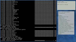 Arch Linux installation recording to kernel 5.16.14-arch1-1 (testing)
