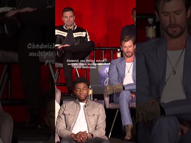 Chadwick fall asleep during conference.🥺🥺 This is heartbreaking💔 #shorts #chadwick class=