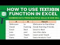 How to Use Textjoin Function in Excel | How to Combine Data From Multiple Cells in One Cell In Excel