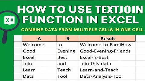How to Use Textjoin Function in Excel | How to Combine Data From Multiple Cells in One Cell In Excel