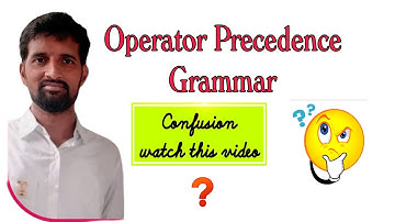 Operator Precedence Parsing Explained | Compiler Design | Simple Steps & Examples