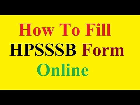 How to Fill Any HPSSSB Form Online